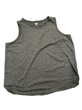 Lands’ End 2X weathered grey gently rounded hem sleeveless tank medium weight